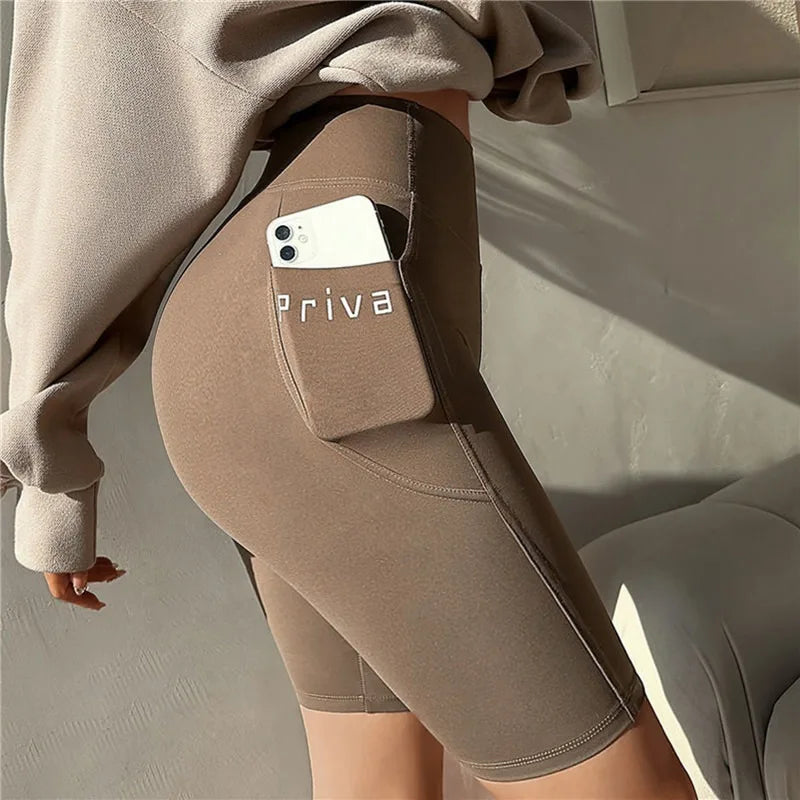 Women Yoga Sports Shorts High Waist Fitness Shorts